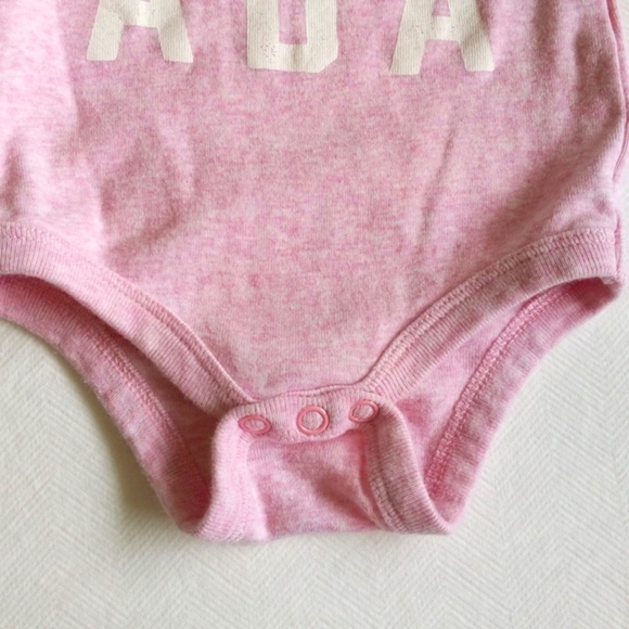 joe fresh pink canada bodysuit diaper shirt 0-3 months baby girl - Picture 2 of 4